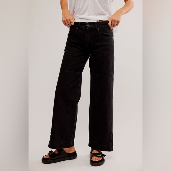 We The Free Denim - We The Free Black Wide-Leg Jeans